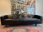 Design bank MONTIS zwart leer, Ophalen, Gebruikt, Leer