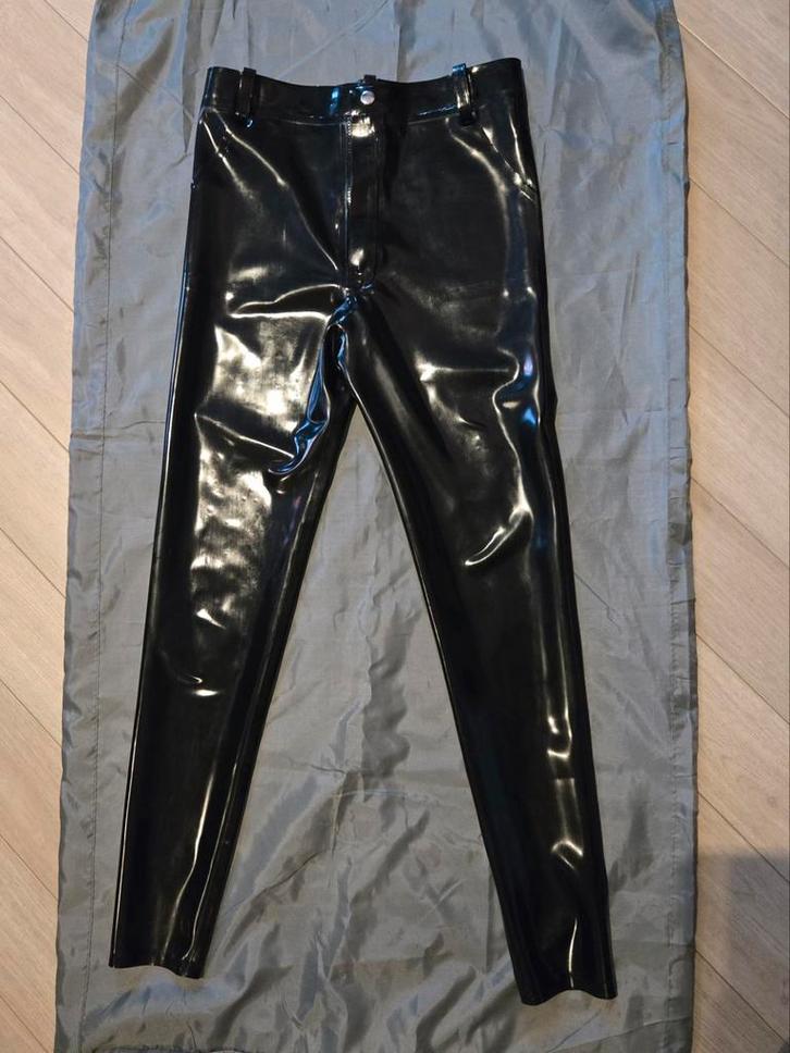 100% Latex 0.4mm zwarte jeans legging S/M, Kleding | Dames, Leggings, Maillots en Panty's, Zo goed als nieuw, Legging, Maat 36/38 (S)