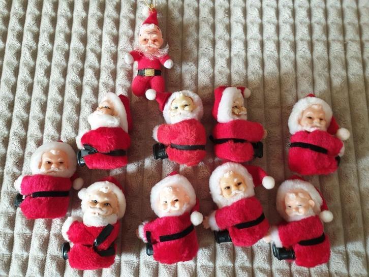 Vintage knijppoppetjes + 1 hangend, alleen in één koop, Diversen, Kerst, Gebruikt, Ophalen of Verzenden