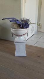 Twee zuilen met potten, Huis en Inrichting, Woonaccessoires | Zuilen en Pilaren, Ophalen, Gebruikt
