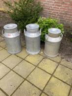 Mooie oude aluminium melkbussen ,vanaf 25 euro per stuk, Tuin en Terras, Tuinwanddecoratie, Gebruikt, Ophalen