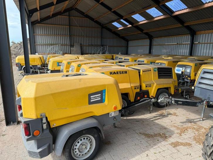 Atlas Copco XAS 38 & Kaeser M20 Compressoren, Zakelijke goederen, Machines en Bouw | Pompen en Compressoren, Ophalen