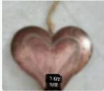 Decoratie valentijn hart ijzer brons kleur 19 x 19 cm, Huis en Inrichting, Woonaccessoires | Wanddecoraties, Ophalen of Verzenden