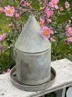 Brocante oud zinken waterbak voor vogeltjes (1), Ophalen of Verzenden