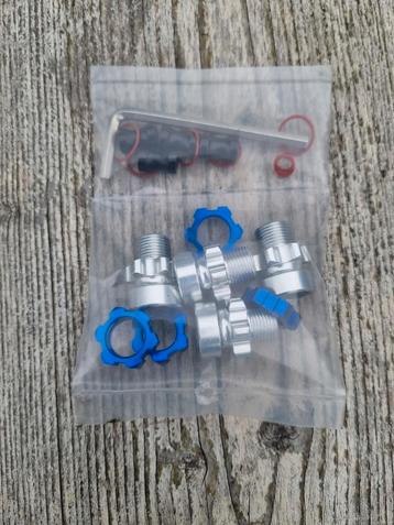 Aluminium wheelhex adapters van 12mm naar 17mm

Nieuw i beschikbaar voor biedingen