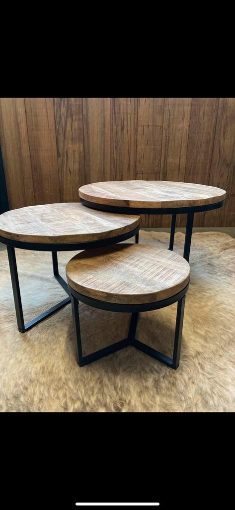 Mango salontafel set van drie., Huis en Inrichting, Tafels | Salontafels, Nieuw, Ophalen of Verzenden