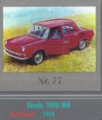 Vp74 verzamelplaatje 77 skoda 1000 mb -1964 -- 5 cm x 5cm, Ophalen of Verzenden, Gebruikt, Auto's