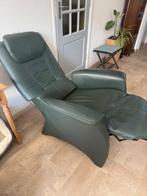Groen leren Relax fauteuil .., Huis en Inrichting, Fauteuils, Ophalen, Gebruikt, Minder dan 75 cm, Leer
