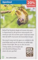 Apenheul 20% kortingscode, Drie personen of meer, Kortingskaart