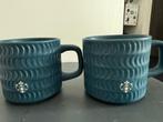 2 mokken/bekers - starbucks donkergroen/peacock, Huis en Inrichting, Keuken | Servies, Ophalen of Verzenden, Zo goed als nieuw