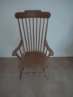 Houten stoel met spijlen-rug, Huis en Inrichting, Stoelen, Ophalen, Gebruikt, Bruin, Landelijk
