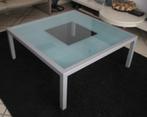 Moderne Design Glazen Salontafel, Ophalen, Gebruikt, 100 tot 150 cm, 50 tot 100 cm