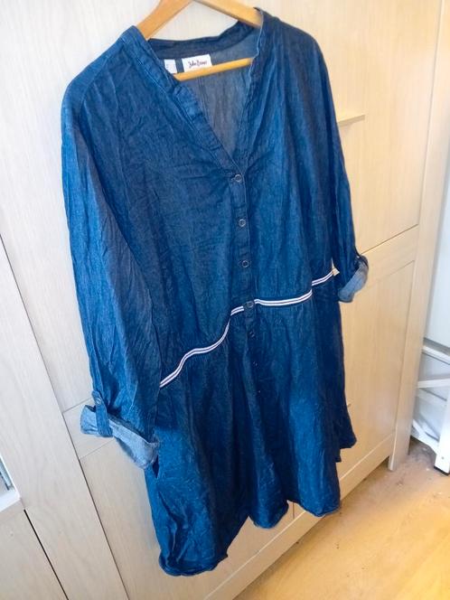 Prachtige spijkerblouse/tuniek van Bonprix maat 52, Kleding | Dames, Grote Maten, Zo goed als nieuw, Blouse of Tuniek, Blauw, Ophalen of Verzenden