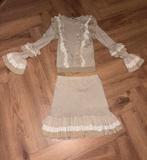 Reinders Ruffle Setje Beige/Wit - S/M, Reinders, Beige, Ophalen of Verzenden, Maat 36 (S)