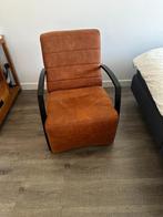 Fauteuil - donker oranje 2x, Huis en Inrichting, 75 tot 100 cm, Ophalen of Verzenden, Zo goed als nieuw, Metaal