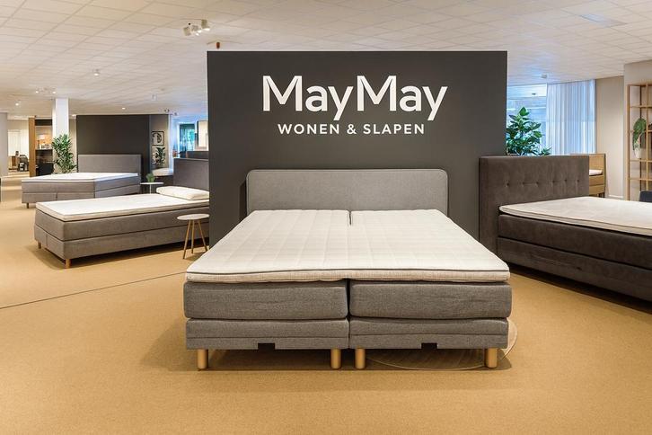 Boxspring Elektrisch 180x200 Grijs Direct leverbaar E-7219, Huis en Inrichting, Slaapkamer | Boxsprings, Nieuw, 180 cm, 210 cm