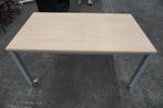 Tafel werktafel bureau op wieltjes | 140x80, Huis en Inrichting, Bureaus, Ophalen of Verzenden, Met wielen, Gebruikt, Bureau
