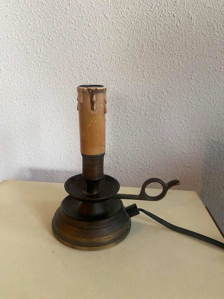 Antieke Kandelaar Lamp, Antiek en Kunst, Antiek | Lampen, Ophalen of Verzenden