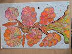Kunst op a 3 papier , vurige boom, Antiek en Kunst, Kunst | Schilderijen | Modern, Ophalen of Verzenden