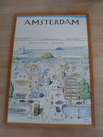 Ingelijste Poster Amsterdam, Rechthoekig Staand, Met lijst, Ophalen of Verzenden, Zo goed als nieuw