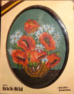 Borduurwerk Klaproos in Pot, Ophalen of Verzenden, Nieuw, Handborduren, Borduurpakket