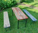 Biertafel kind, set van tafel en 2 bankjes, Ophalen, Gebruikt, Rechthoekig, Inklapbaar