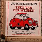 Vintage sticker autorijschool Theo van der Weijden Eindhoven, Ophalen of Verzenden, Zo goed als nieuw