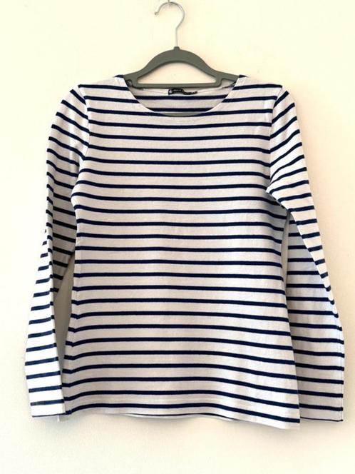 Petit Bateau paars wit streep shirt 36 trui CHCS, Kleding | Dames, T-shirts, Zo goed als nieuw, Maat 36 (S), Paars, Lange mouw