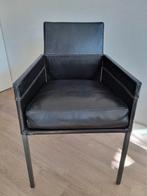 Luxe design stoel van KFF Texas. Zwart leer. Zgan., Ophalen, Zwart, Leer, Zo goed als nieuw