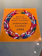 Fernando Alonso FIA World Champion F1 2006 sticker, Verzamelen, Automerken, Motoren en Formule 1, Ophalen of Verzenden, Nieuw