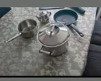 3 pannen en kleine thee pot, Ophalen of Verzenden, Zo goed als nieuw