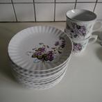 11 dessert/boterhamborden, enz.  viooltjes, Ophalen of Verzenden, Overige stijlen, Bord(en)