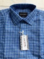 Nieuwe blauw geruit overhemd met korte mouw  Maat L, Kleding | Heren, Overhemden, Blauw, Ophalen of Verzenden, Halswijdte 39/40 (M)
