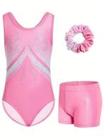 Turnpakje + turnbroekje roze 116 122 128 134 140 146 152, Nieuw, Roze, Turnpak(je), Kindermaat 122 t/m 140