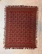 Vintage tafelkleed bloem patroon rood bruin 173/132, Binnen, Rechthoek, Ophalen of Verzenden