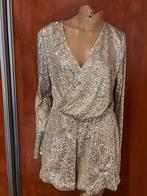 H&M jumpsuit maat m vol lovertjes zgan goud, Kleding | Dames, Maat 38/40 (M), H&M, Overige kleuren, G