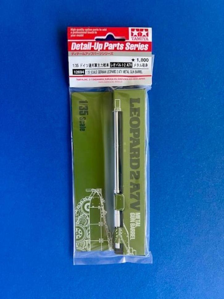 Tamiya	12694	Leopard 2 A7V Metal Barrel	1/35, Hobby en Vrije tijd, Modelbouw | Auto's en Voertuigen, Nieuw, Overige typen, 1:32 tot 1:50
