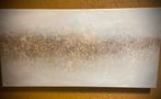Groot Abstract schilderij canvas met gouden accenten, Ophalen of Verzenden