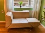 Zandkleurig leren Hummel Designer fauteuil/chaise longue, Eenpersoons, 150 tot 200 cm, Ophalen of Verzenden, Zo goed als nieuw