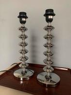 Twee tafellampen Spage Age Besselink Licht chroom zilver, Huis en Inrichting, Lampen | Tafellampen, Ophalen of Verzenden, Zo goed als nieuw