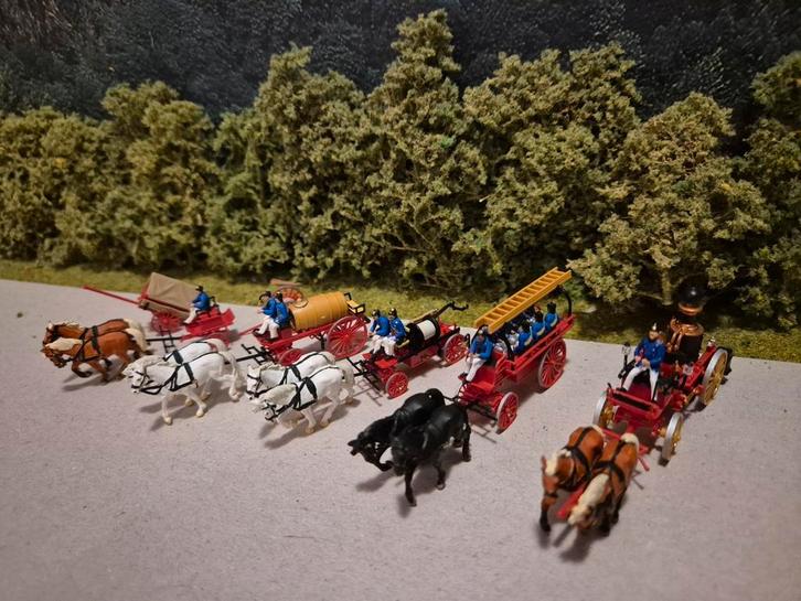 Historische Brandweervoertuigen van Preiser, Hobby en Vrije tijd, Modelauto's | 1:87, Ophalen of Verzenden