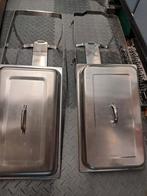 Chaving dish,  2 deksel en 2 onderstel, Ophalen of Verzenden, Zo goed als nieuw, Pot, Bus of Blik