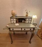 Antiek frans secretaire fruitbomenhout groen met witte lades, Ophalen, Gebruikt
