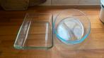 2 glazen ovenschalen, Ophalen, Glas, Pot, Bus of Blik