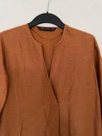 Cognac kleur tuniek/ blouse van Zara maat S, Kleding | Dames, Blouses en Tunieken, Bruin, Zara, Ophalen of Verzenden, Zo goed als nieuw