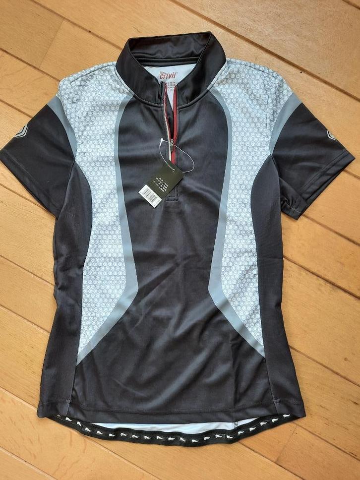Crivit fietsshirt zwart grijs wit rood maat L 44/46 - nieuw, Sport en Fitness, Wielrennen, Nieuw, Kleding, Ophalen of Verzenden