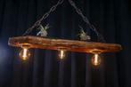 Industriële landelijke rustieke hanglamp / boomstamlamp, Landelijk, rustiek, industrieel, Ophalen of Verzenden, Zo goed als nieuw