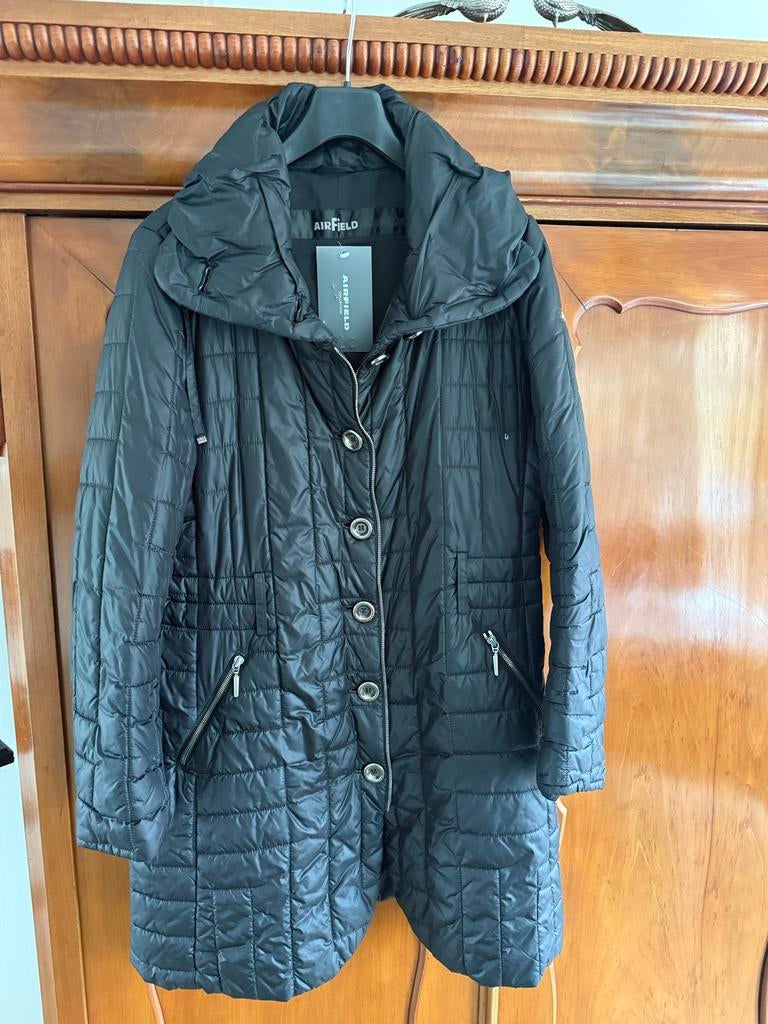 Nieuwe Airfield Zwarte Jas, Kleding | Dames, Jassen | Winter, Ophalen of Verzenden, Nieuw, Maat 38/40 (M), Zwart