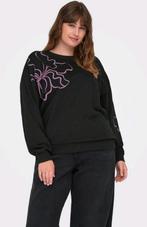 Zwart/paarse sweater van Only Carmakoma Maat 50/52 nu €21,99, O, O, Trui of Vest, Nieuw
