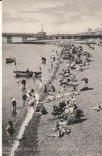 Engeland, The west pier & beach Brighton, Verzamelen, Ansichtkaarten | Buitenland, Verzenden, 1920 tot 1940, Ongelopen, Engeland